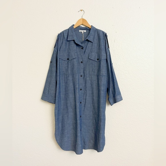 Alex Mill Military Chambray Shirtdress - Picture 3 of 5